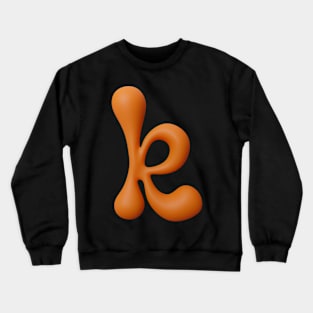 Liquid Type Letter K Crewneck Sweatshirt